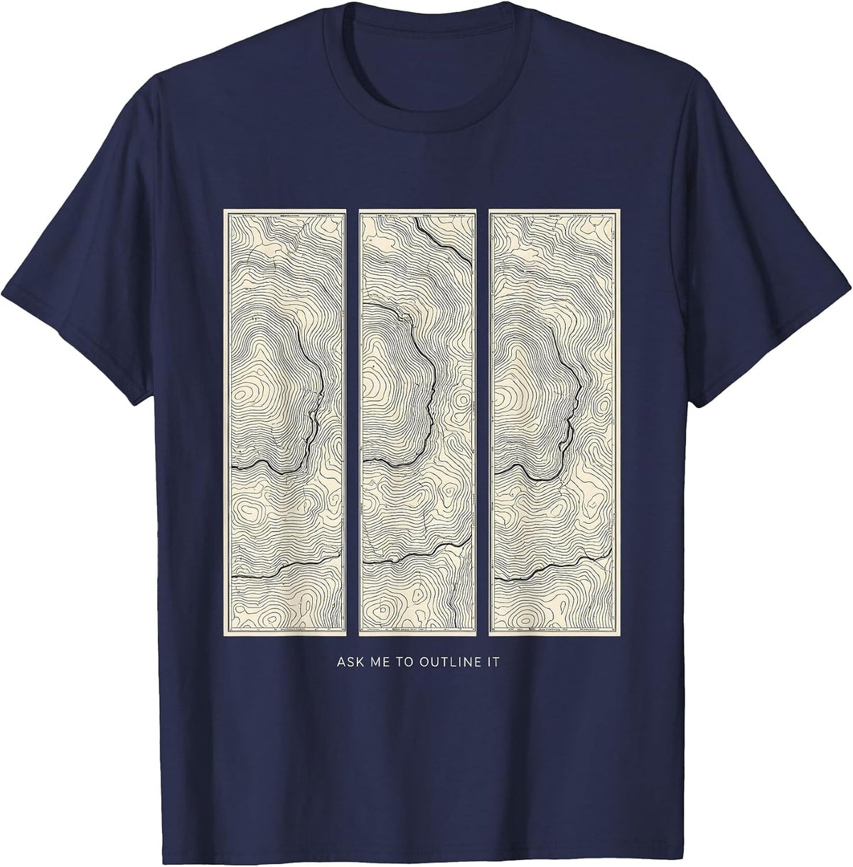 Men's Ask Me To Outline It Funny History Teacher Back To School T-Shirt - Navy Blue