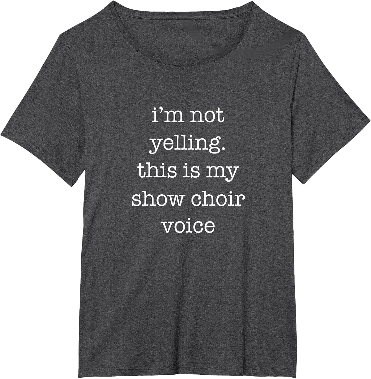 Funny Show Choir Shirt This is My Show Choir Voice Sarcastic T-Shirt - Dark Heather Grey