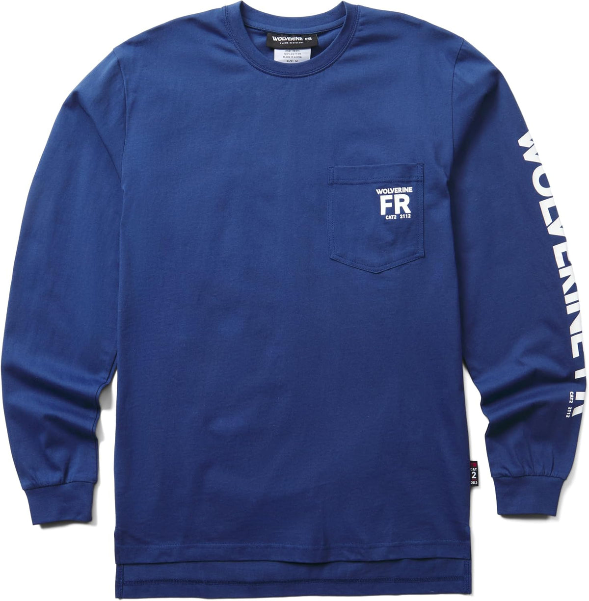 Wolverine Men's Built Light Fr Graphic Long Sleeve Tee - Marine