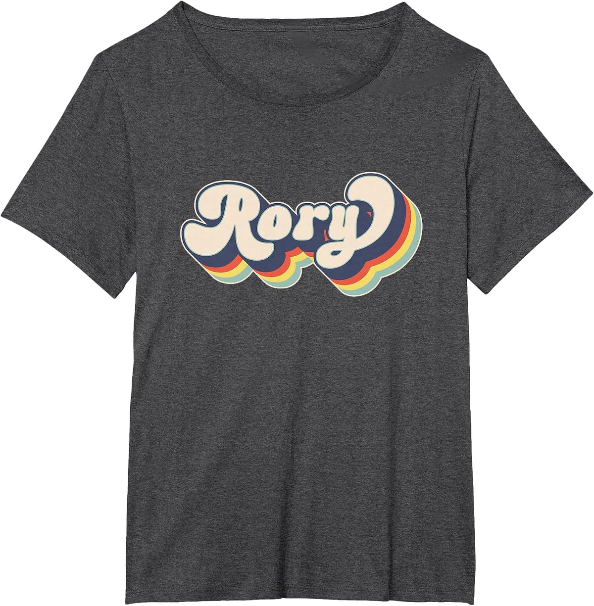 Rory Name Personalized Surname First Name Rory T-Shirt - Dark Heather Grey