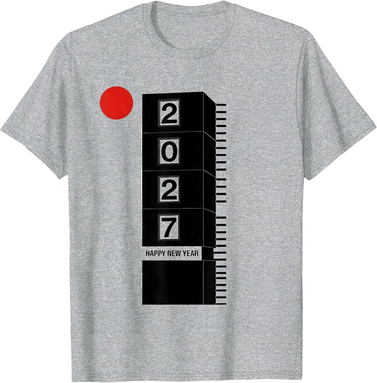 Men's Happy New Year 2027 Swiss International Family Party T-Shirt - Heather Grey