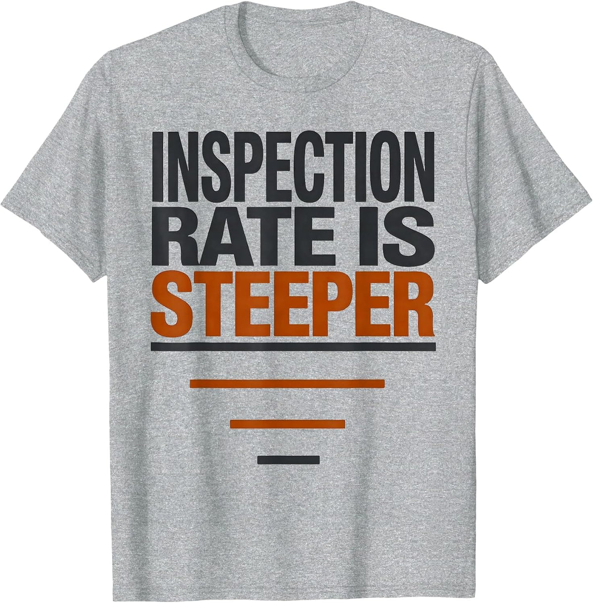 Men's Inspection Rate Is Steeper Funny Plumber Pipefitter T-Shirt - Heather Grey