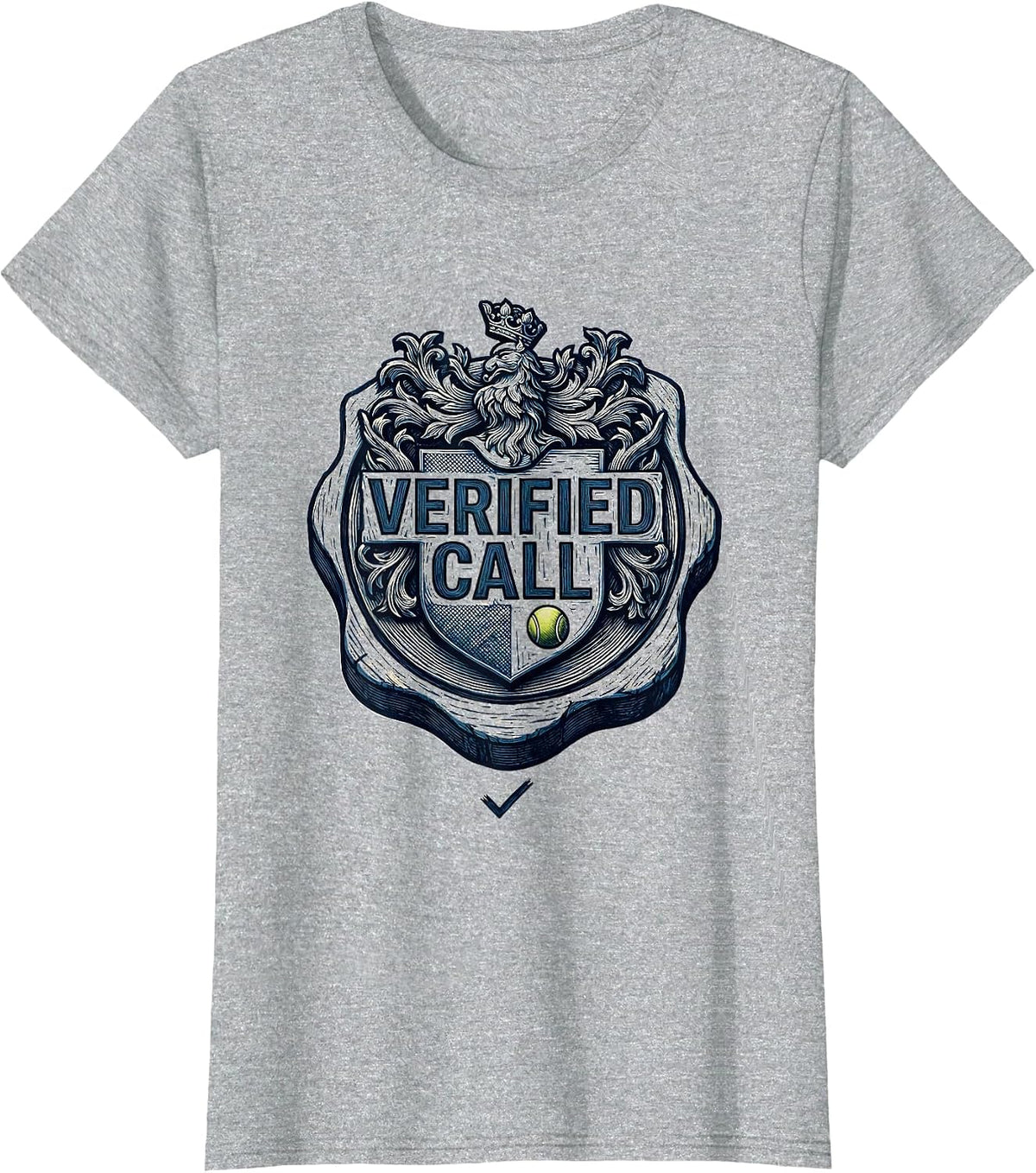 Verified Call Funny Tennis Player Humor T-Shirt - Heather Grey