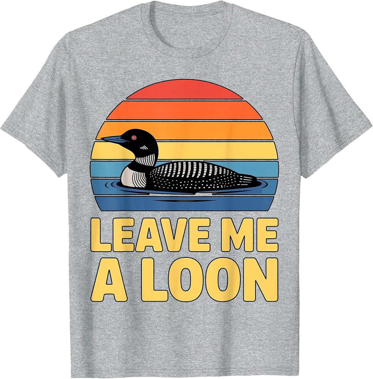 Leave Me A Loon Duck T-Shirt - Heather Grey