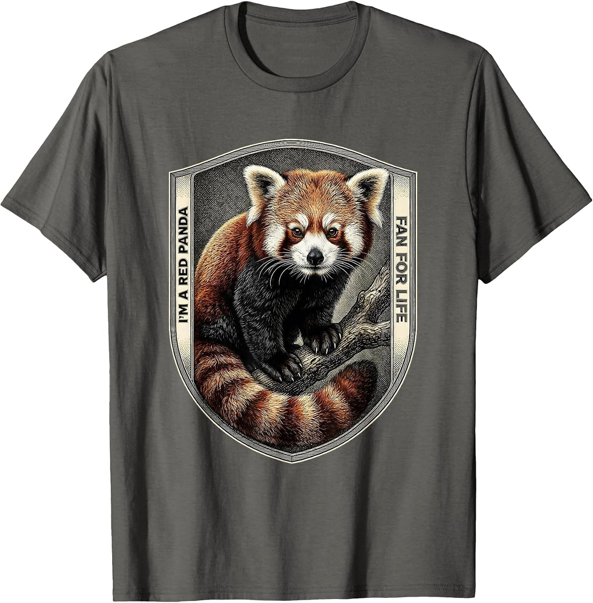 I'm A Red Panda Fan For Life Cute Red Panda Lover Gift T-Shirt - Asphalt Grey