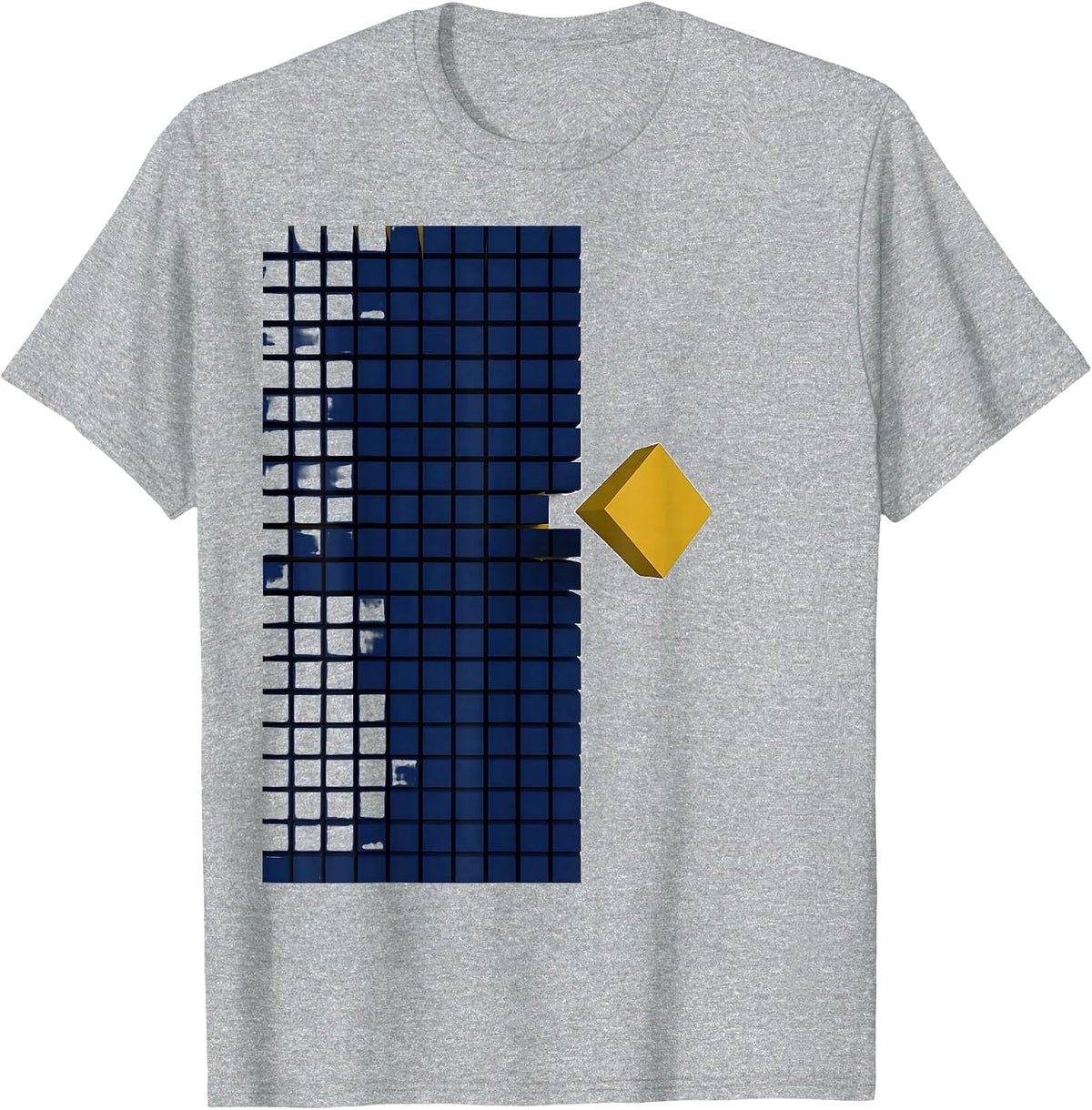Men's Grid Geometry History Teacher Funny Classroom Humor T-Shirt - Heather Grey