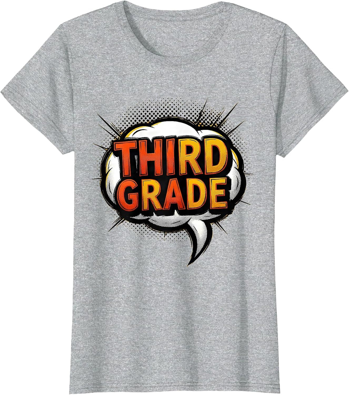 Third Grade Retro Teacher Student Back To School T-Shirt - Heather Grey