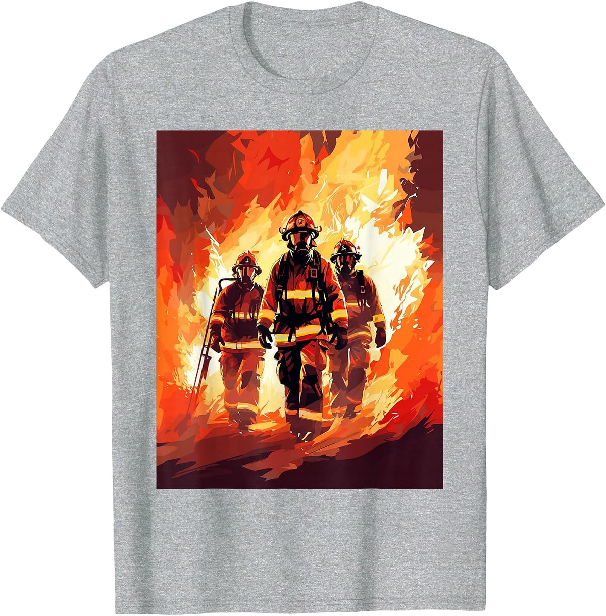 Firefighter Squad - Firefighter & Fireman T-Shirt - Heather Grey