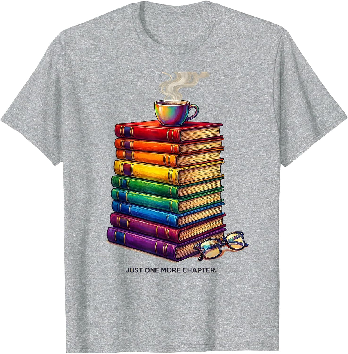 Men's Just One More Chapter Bookish Reader Design T-Shirt - Heather Grey