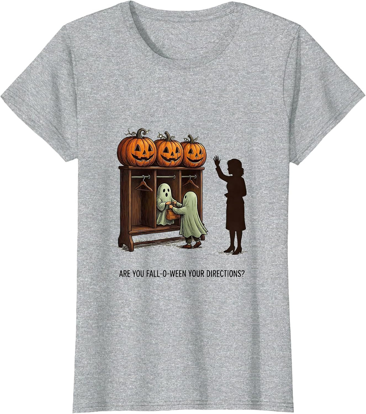 Are You Fall-O-Ween Your Directions Funny Teacher Halloween T-Shirt - Heather Grey