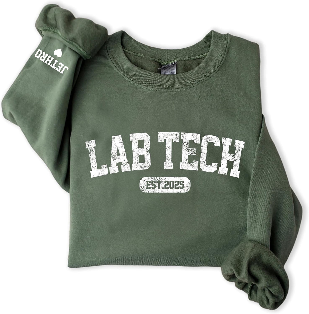 Personalized Surgical Tech Sweatshirt with Custom Name, Hospital Technician Gift, Custom Healthcare Crewneck - Lab Tech