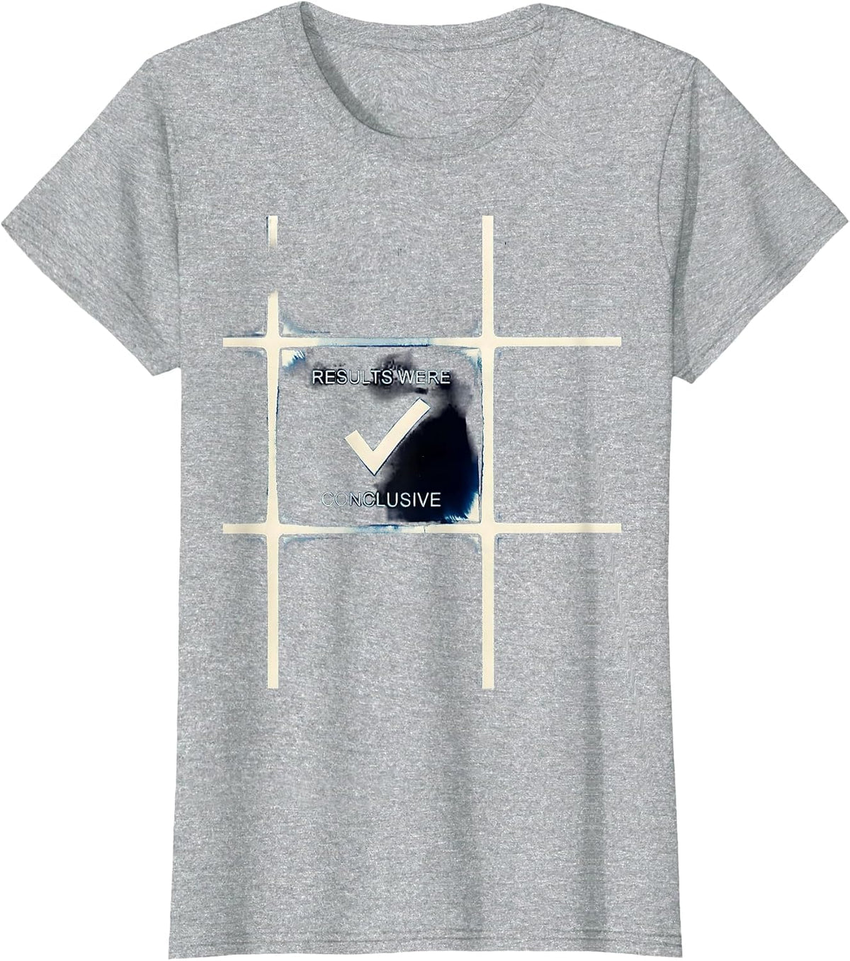 Women's Results Were Conclusive Funny Periodic Table Chemistry T-Shirt - Heather Grey