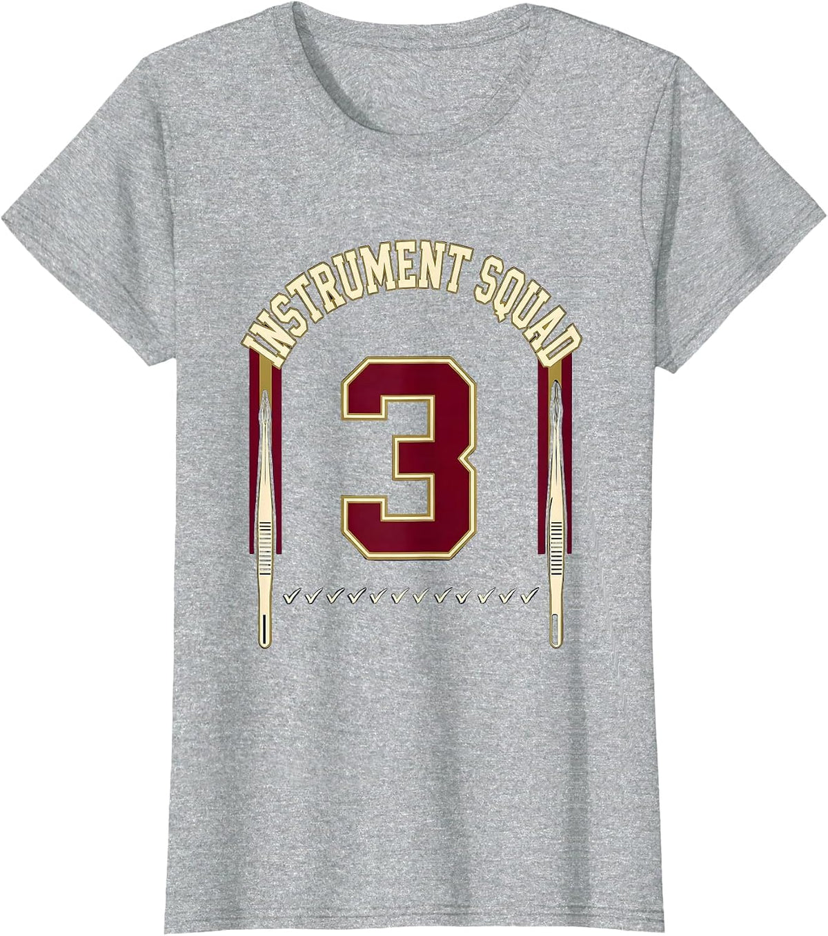 Instrument Squad Sports Surgical Tech Occupational Pride T-Shirt - Heather Grey
