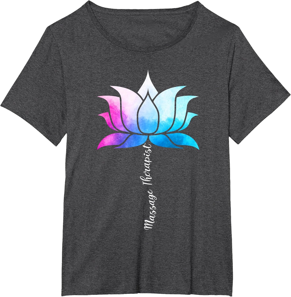 Ph Funny Massage Therapist Costume Color Lotus Therapy T-Shirt - Dark Heather Grey