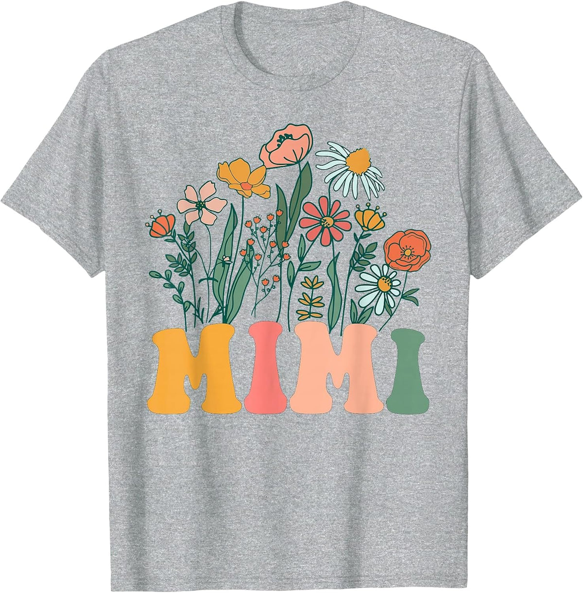 New Mimi Wildflower First Birthday & Baby Shower T-Shirt - Heather Grey