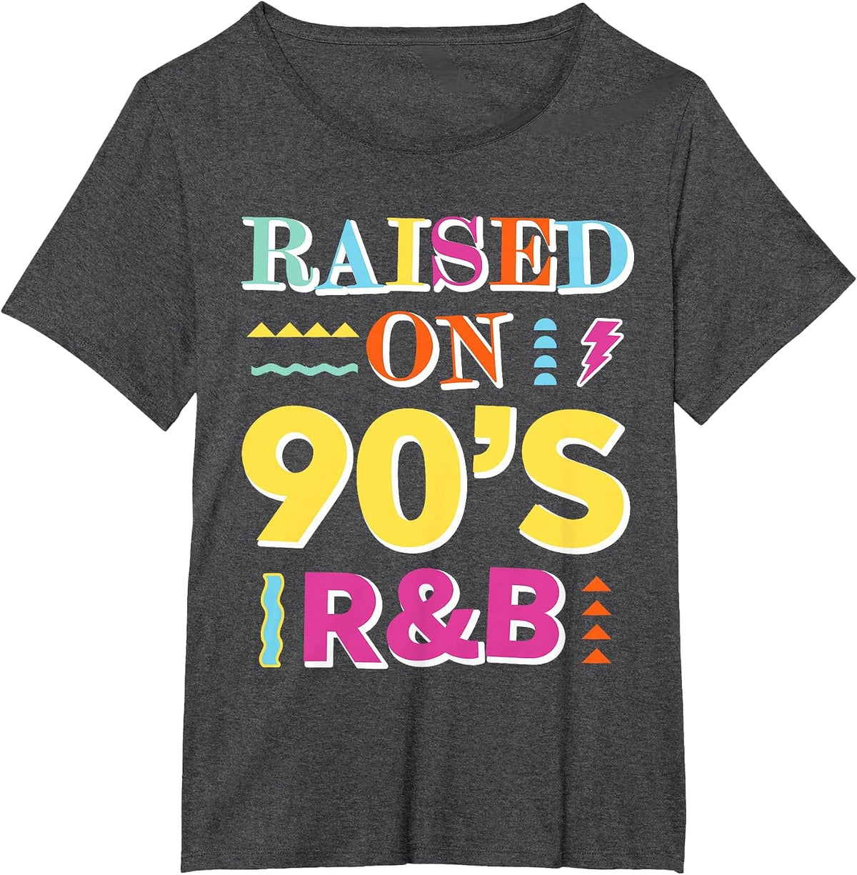 Raised on 90s R&B T-Shirt - Dark Heather Grey