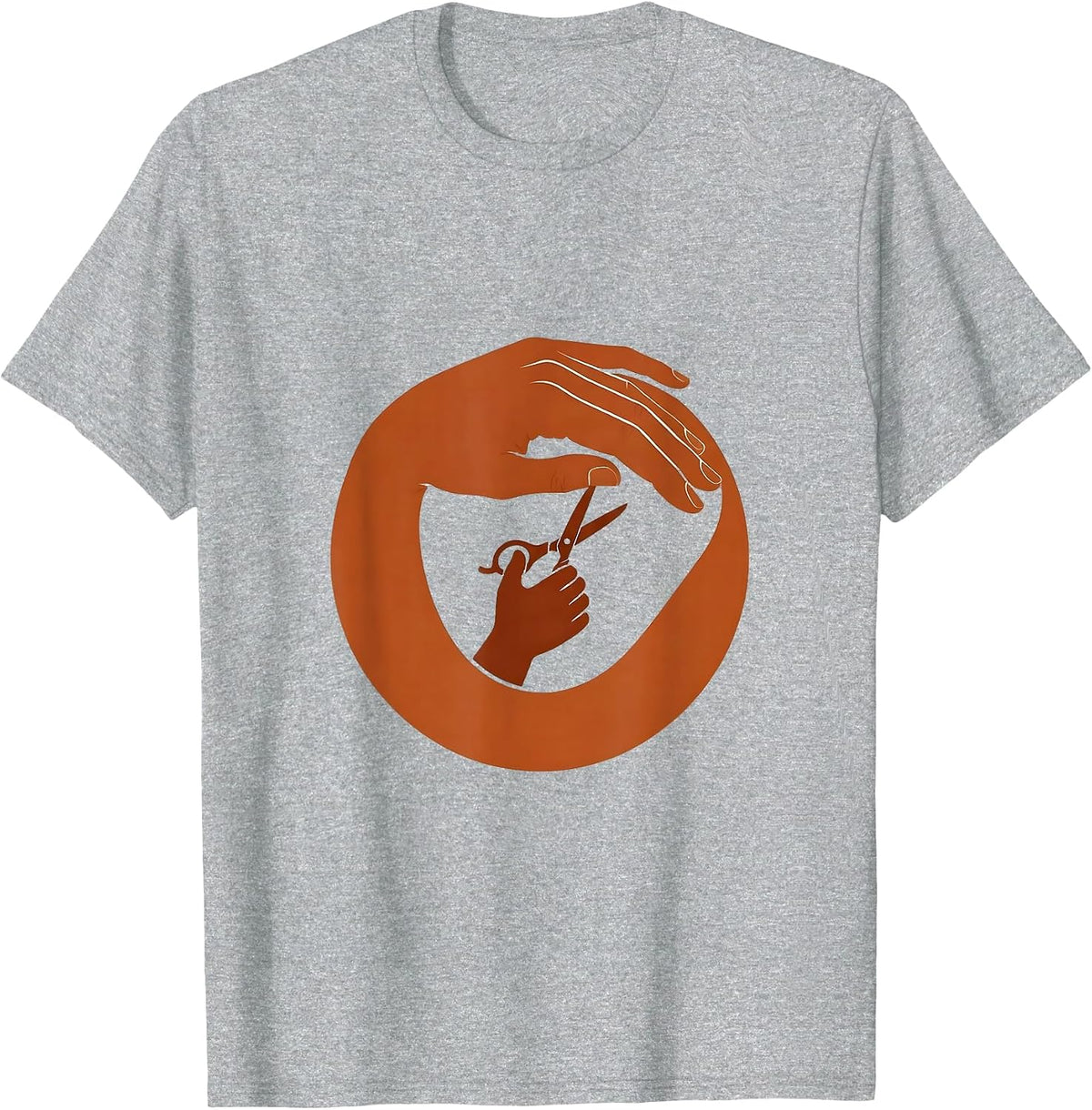 Men's Paraprofessional Guiding Hands Scissors Art T-Shirt - Heather Grey