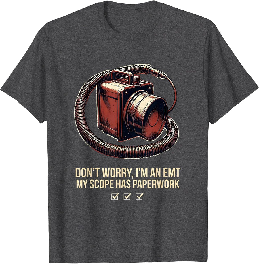Men's Don't Worry, I'm An EMT Vintage T-Shirt - Dark Heather Grey