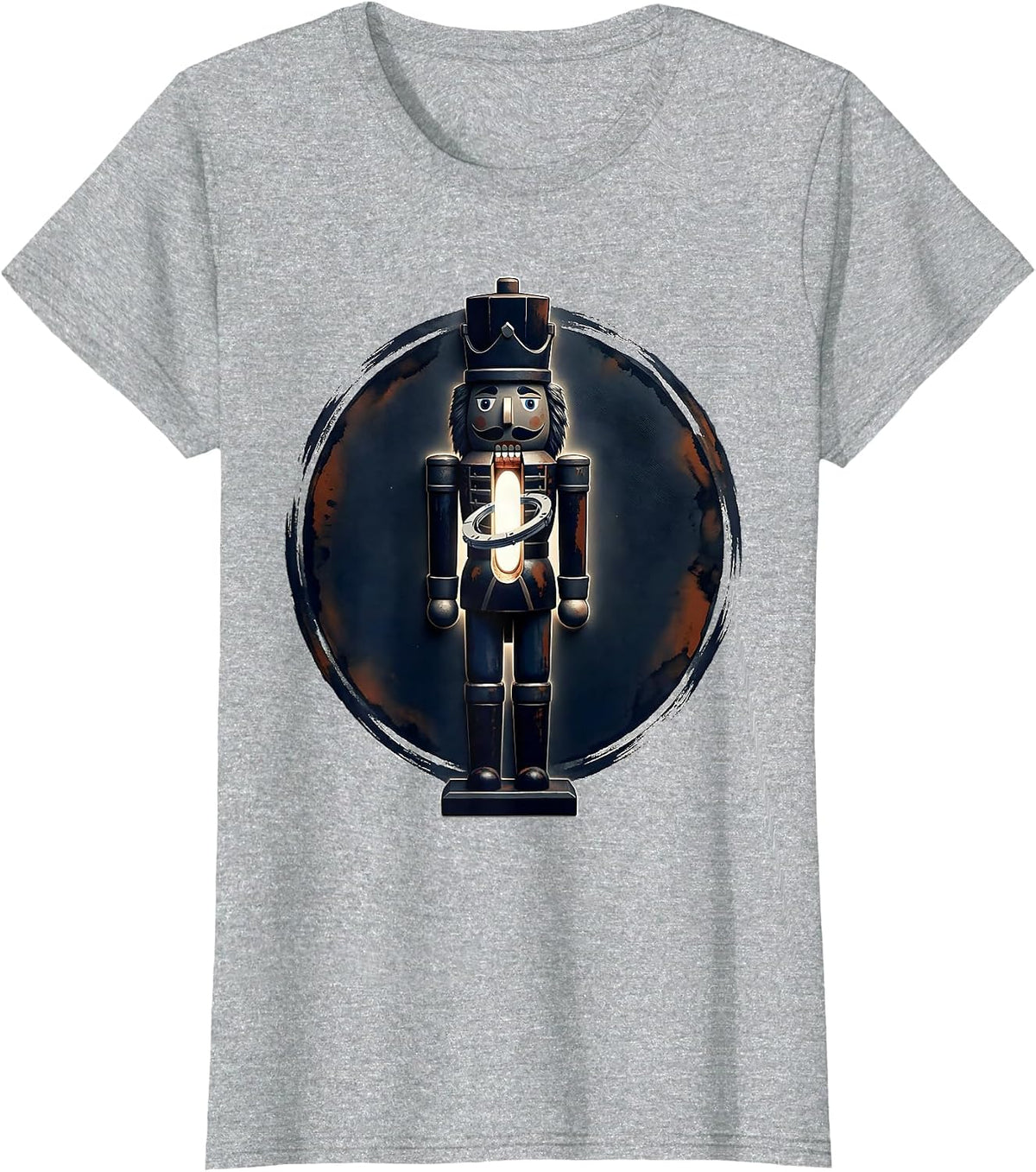 Christmas Nutcracker Radiology Tech Rubber Stamp Humor T-Shirt - Heather Grey