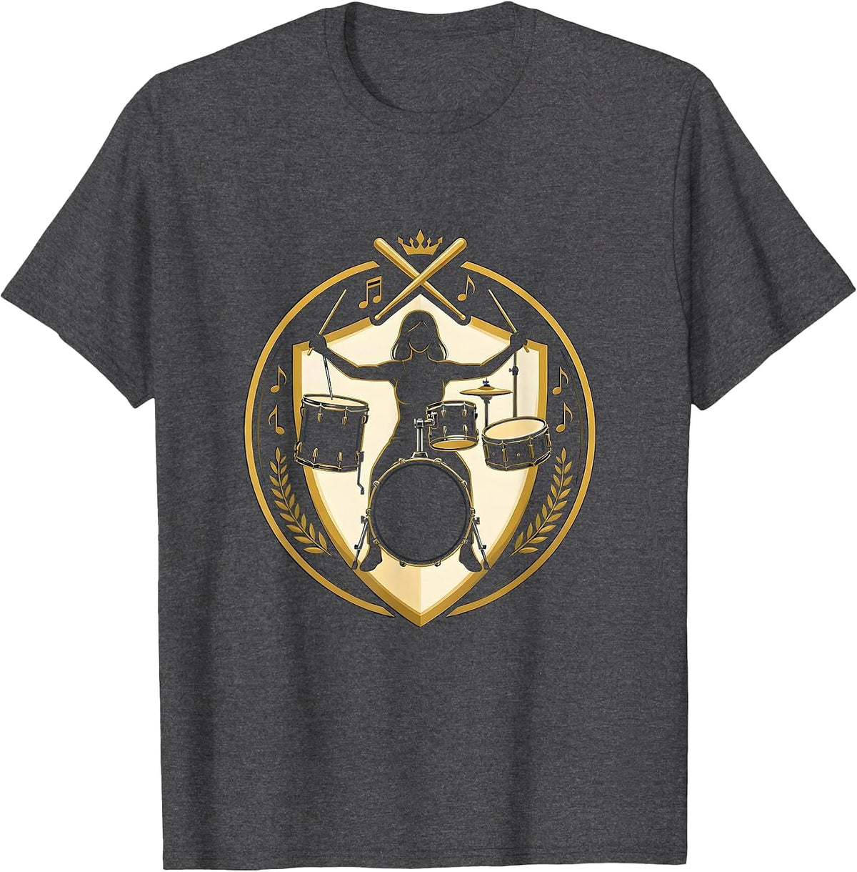 Band Mom Drum Kit Carrier Graphic Tee T-Shirt - Dark Heather Grey