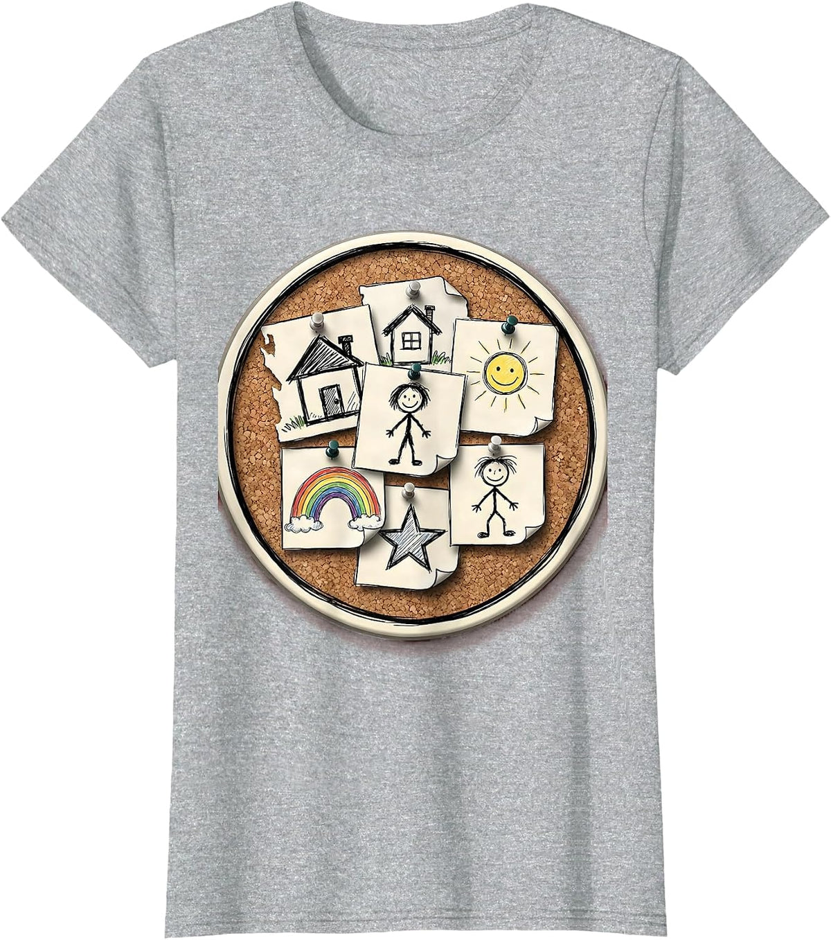 Third Grade Teacher Colorful Classroom Artwork T-Shirt - Heather Grey