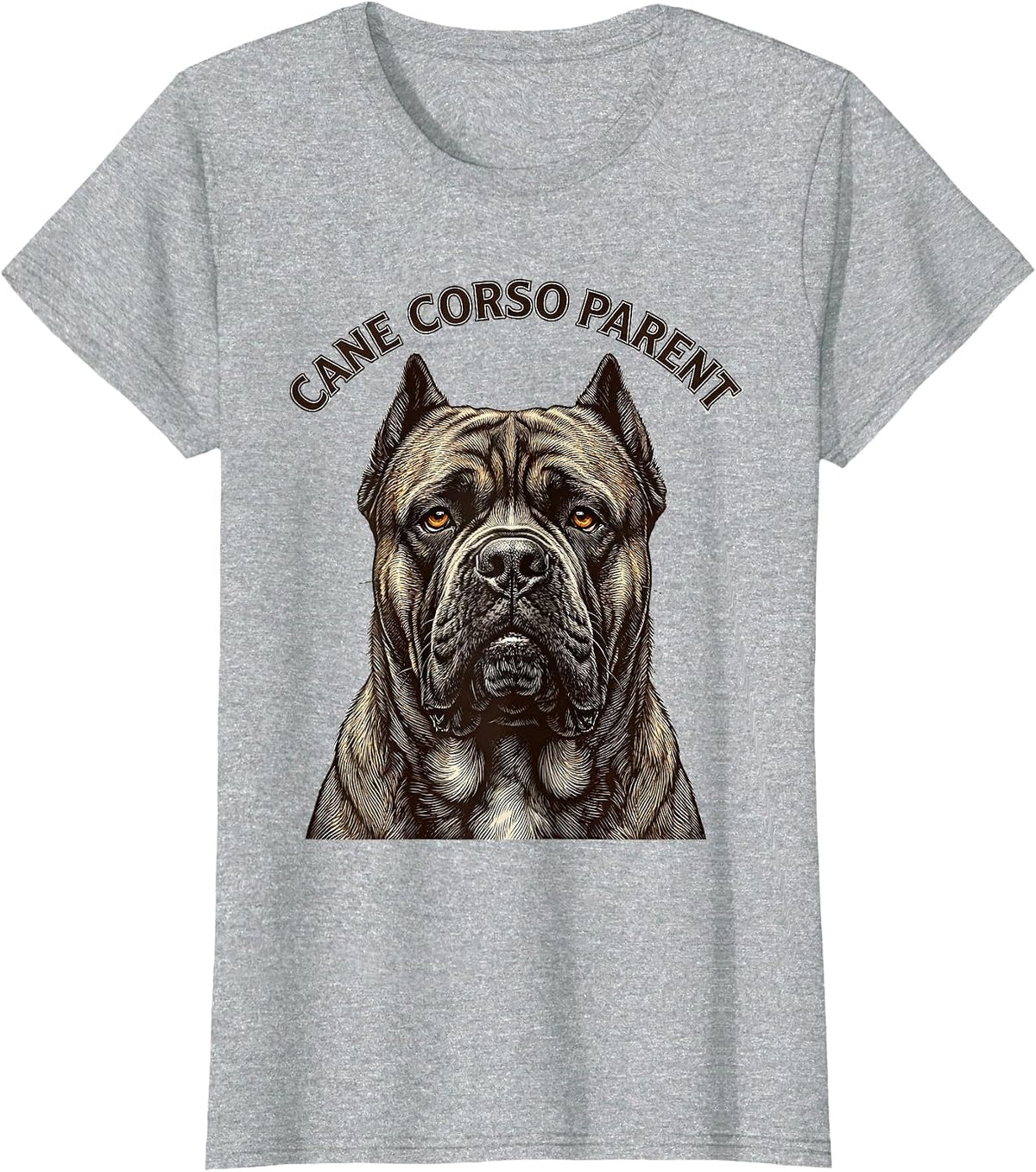 Cane Corso Parent Italian Mastiff Dog Lover Dad Gift T-Shirt - Heather Grey