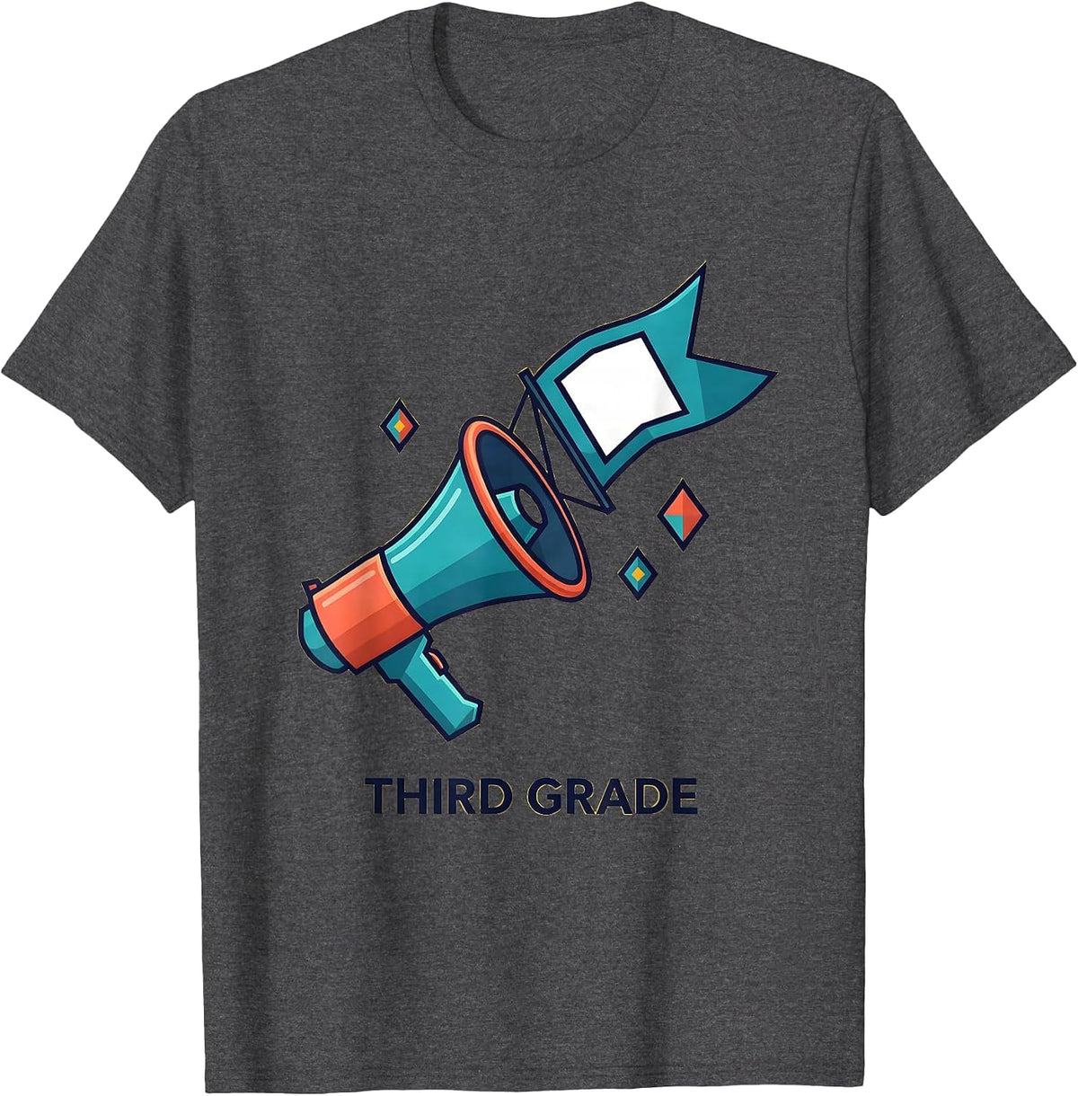 Men's Third Grade Cute Preppy Back To School Girl Teacher T-Shirt - Dark Heather Grey
