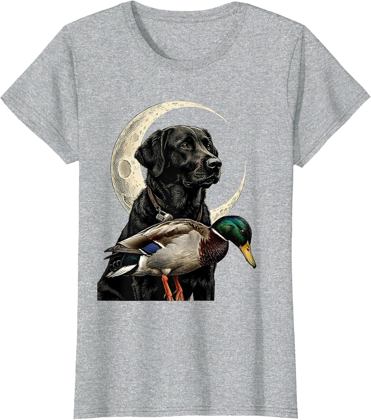 Women's Solemn Retriever Vintage Duck Hunting Hunter Gift T-Shirt - Heather Grey