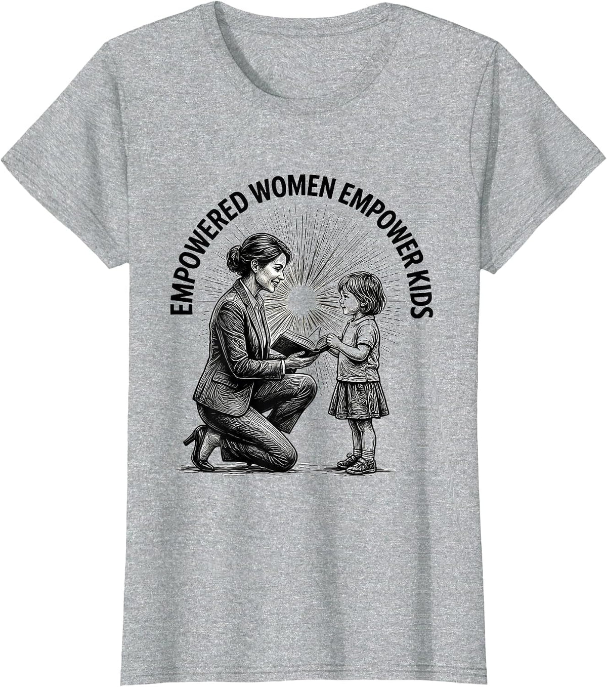 Women's Empowered Women Empower Kids Paraprofessional T-Shirt - Heather Grey