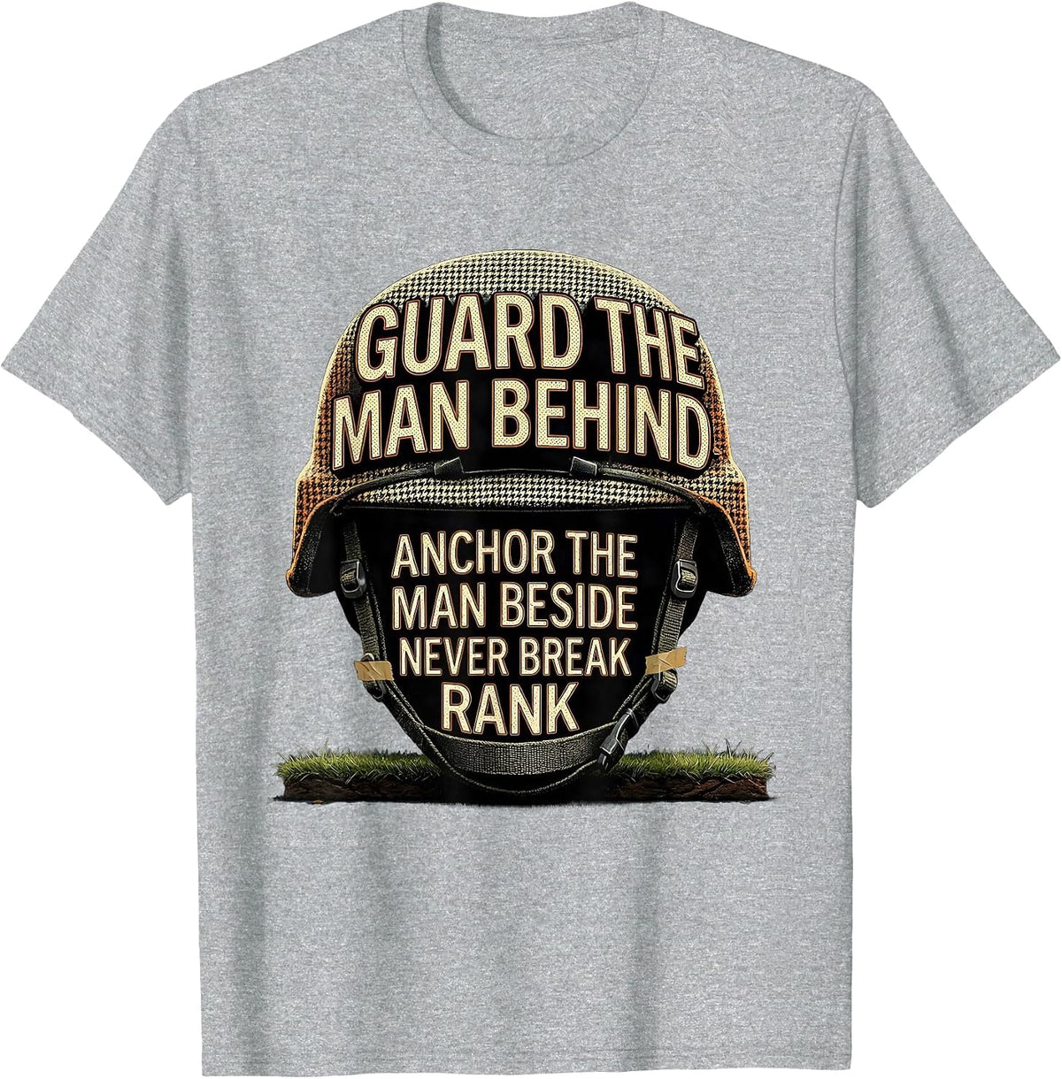Men's Guard The Man Behind Anchor The Man Beside Lineman Humor T-Shirt - Heather Grey