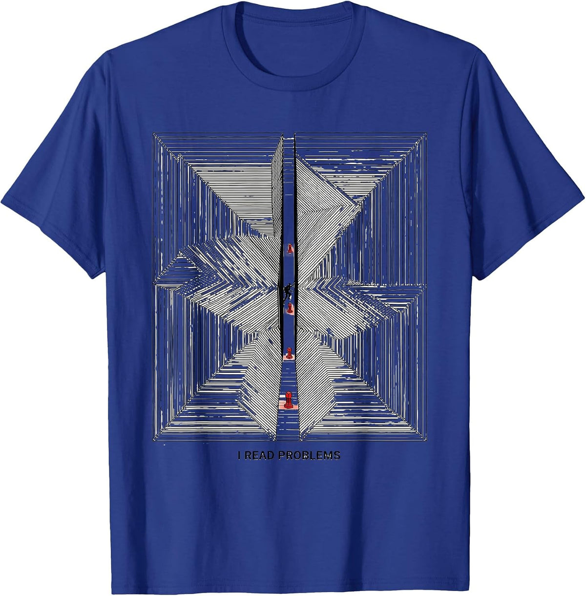 I Read Problems Funny Rock Climber Bouldering Gift T-Shirt - Royal Blue