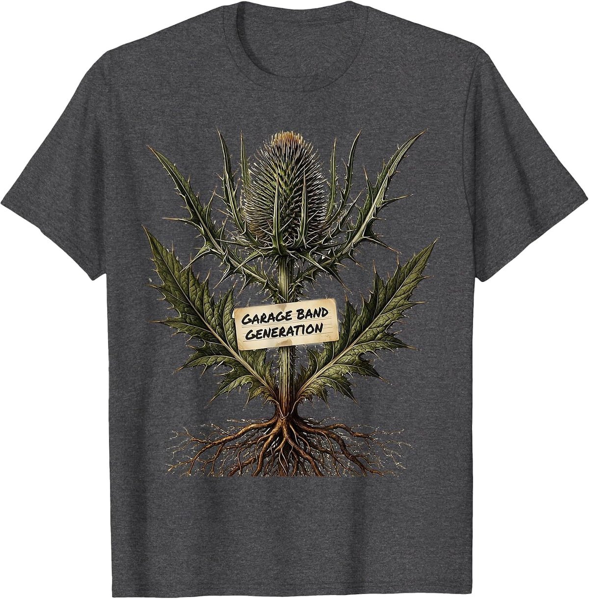 Garage Band Generation 90s Rock Music Design T-Shirt - Dark Heather Grey