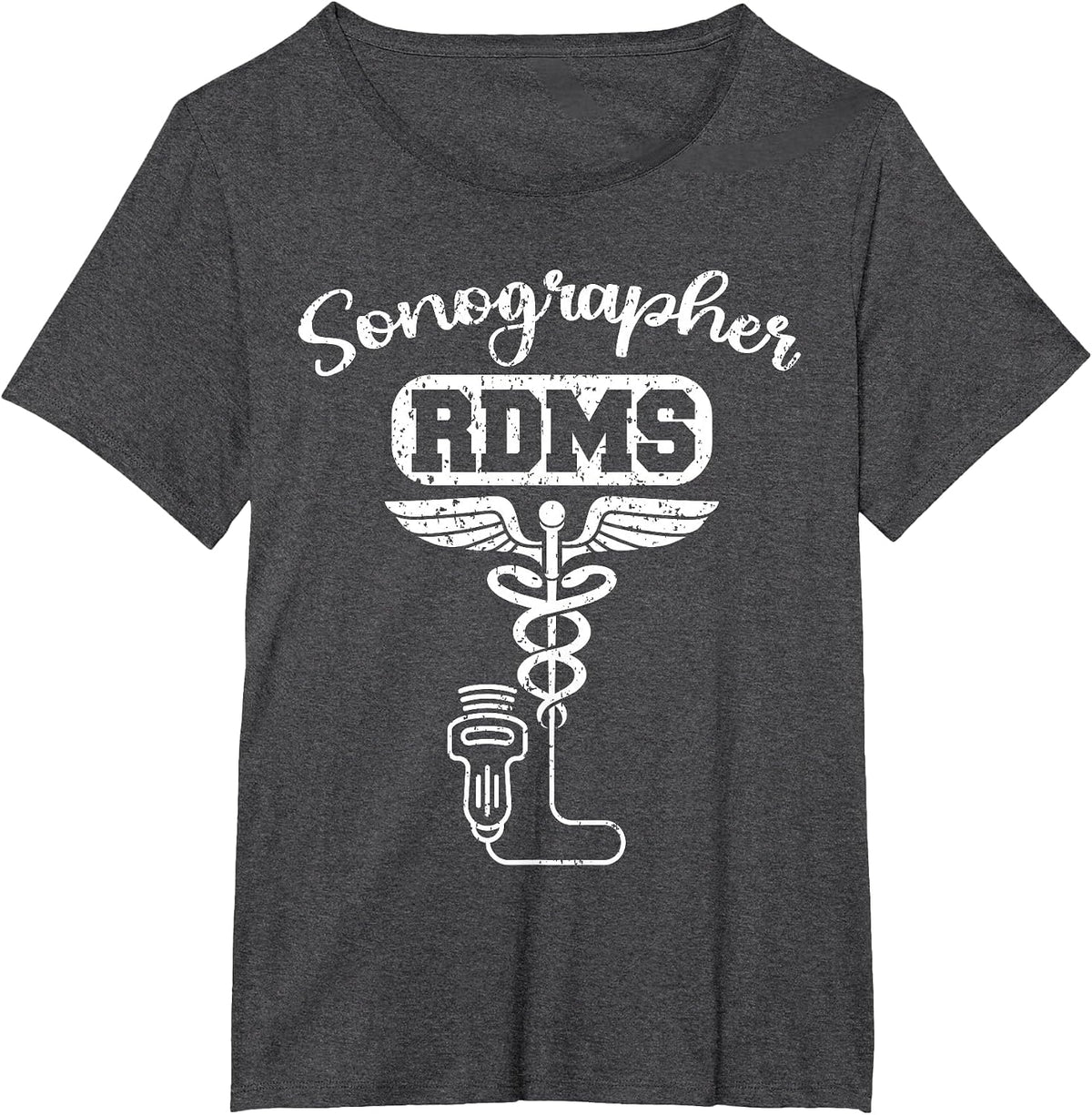Cardiac Vascular Sonographer RDMS Echo Tech Ultrasound Tee T-Shirt - Dark Heather Grey