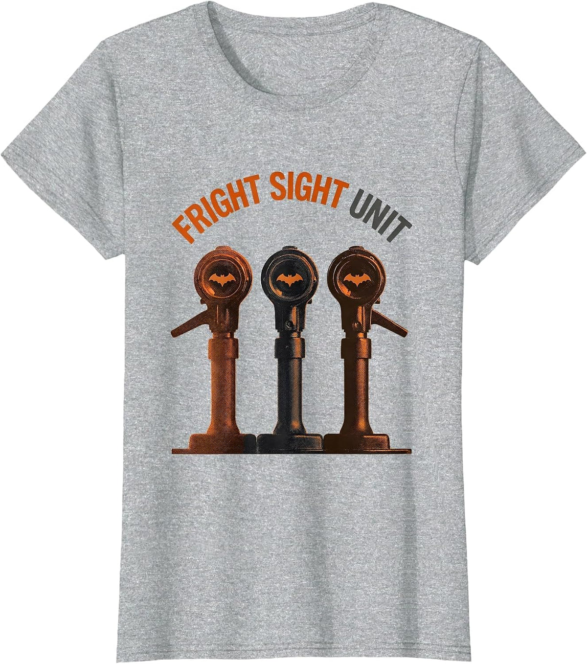 Fright Sight Unit Funny Halloween Optometrist Eye Doctor T-Shirt - Heather Grey