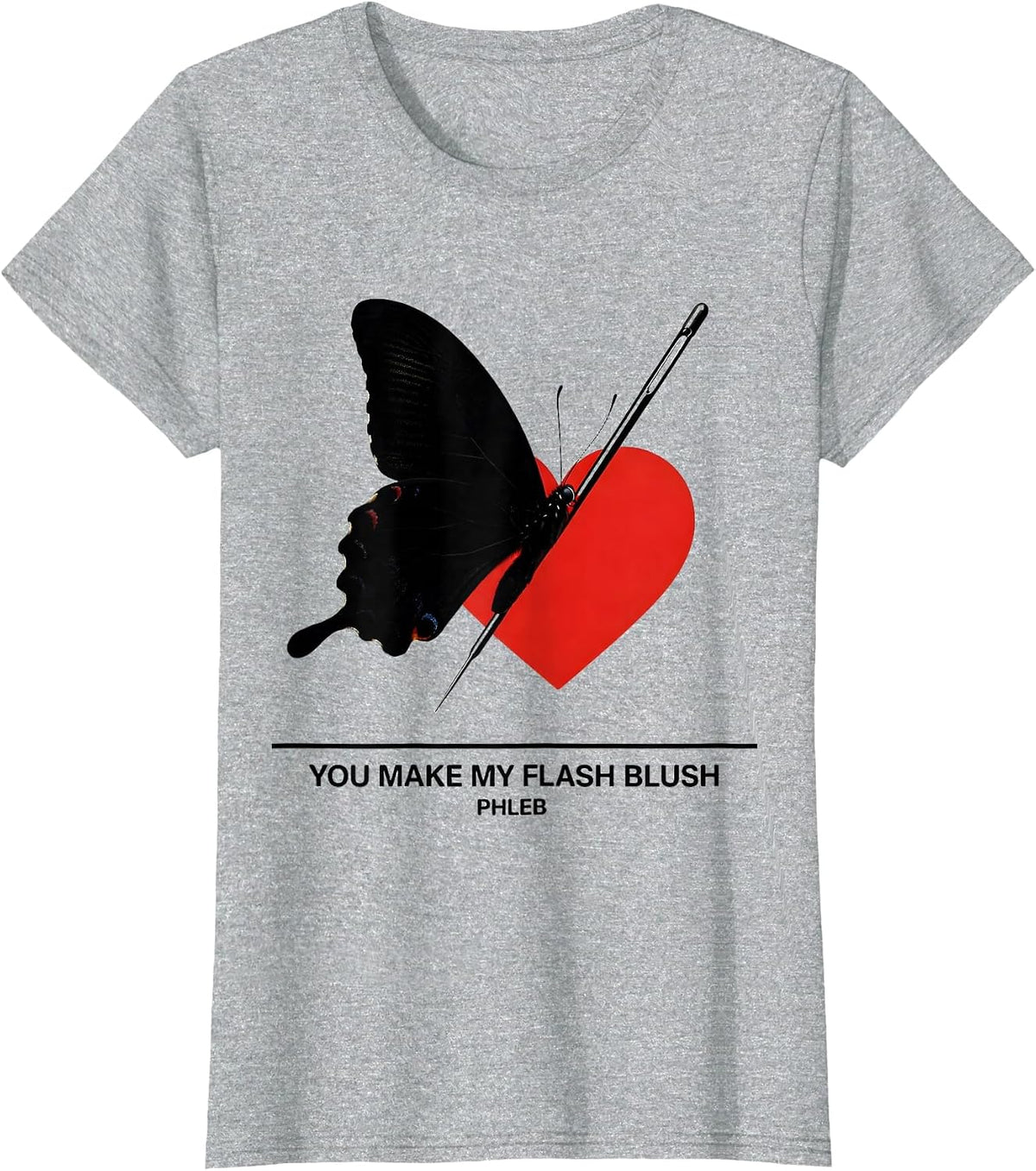 You Make My Flash Blush PHLEB Funny Phlebotomist Valentine T-Shirt - Heather Grey
