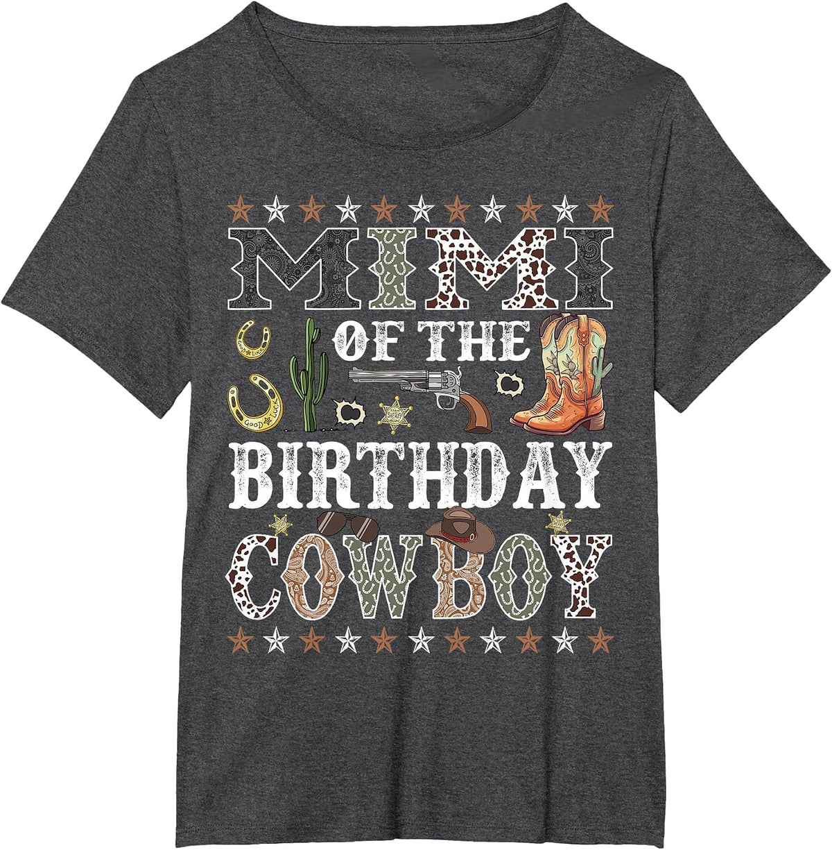 Mimi of The Birthday Cowboy Rodeo Mimi T-Shirt - Dark Heather Grey