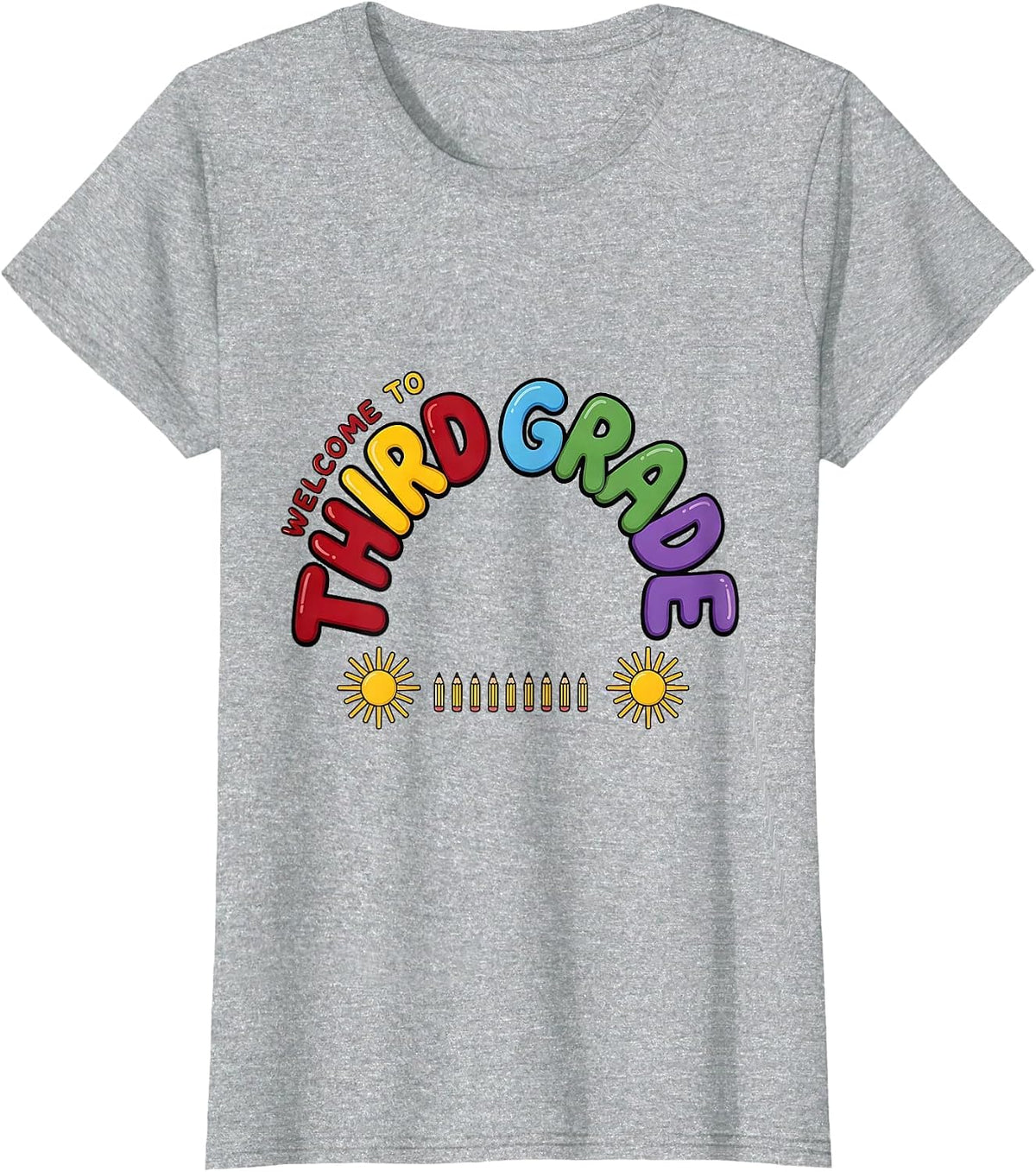 Women's Welcome To Third Grade Funny Teacher Crew First Day T-Shirt - Heather Grey
