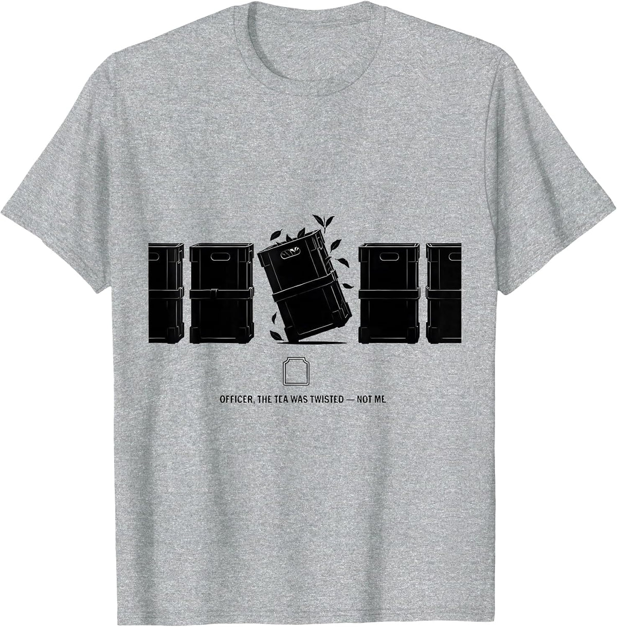 Men's Officer, The Tea Was Twisted — Not Me Funny History Teacher T-Shirt - Heather Grey