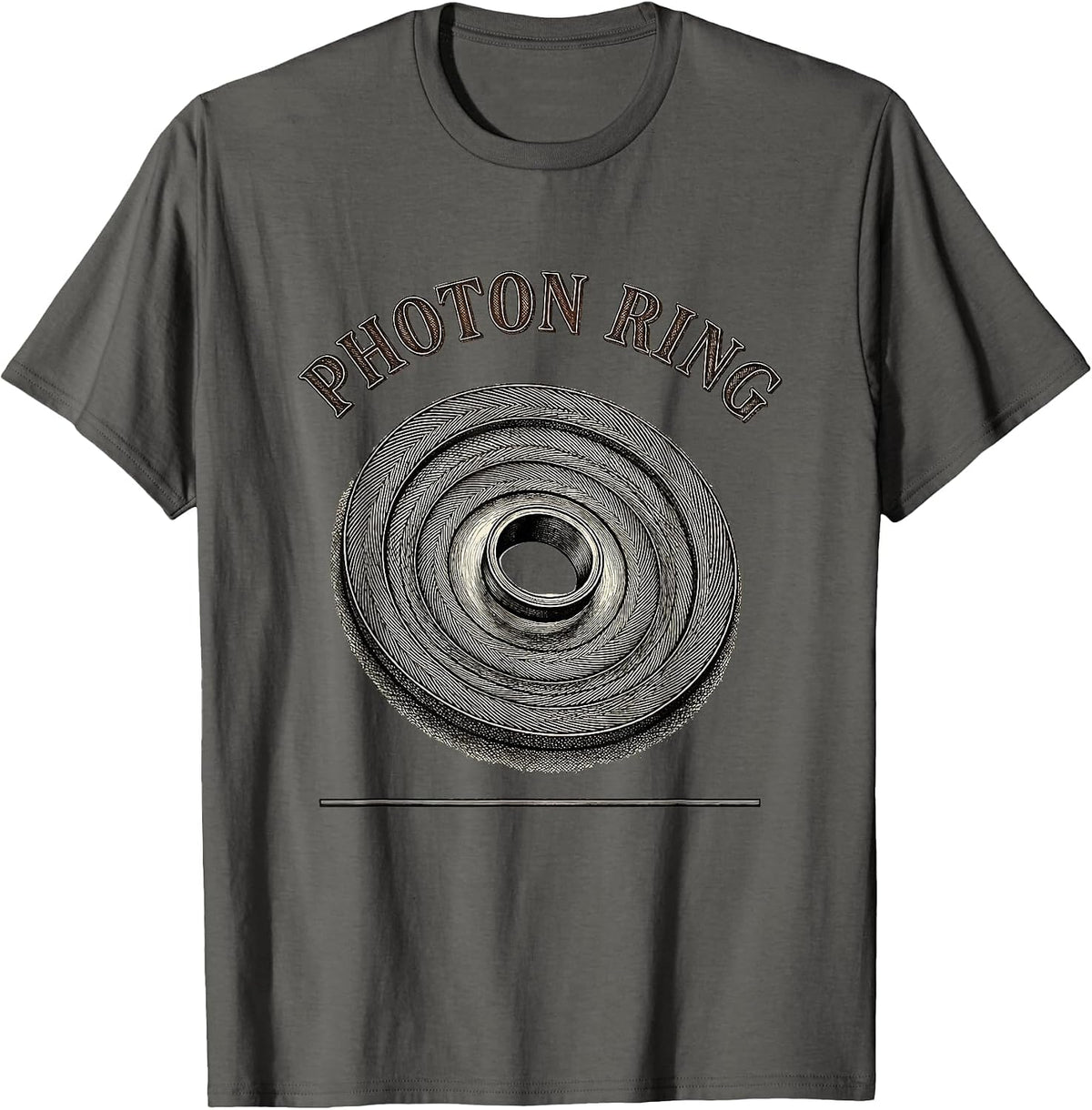 Photon Ring Black Hole Astrophysics Science Equation Physics T-Shirt - Asphalt Grey