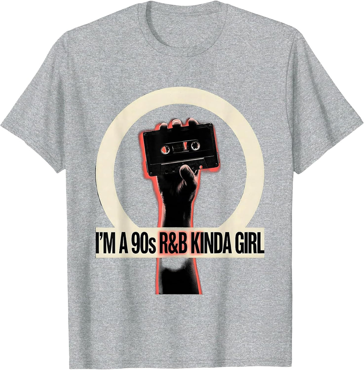 Men's I'm A 90s R&B Kinda Girl Retro Music Hip Hop Soul Fan T-Shirt - Heather Grey