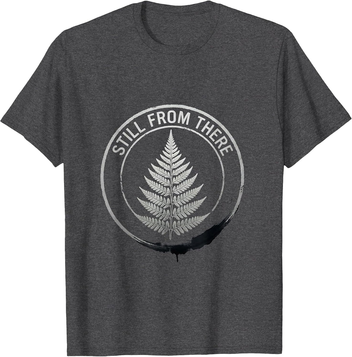 Still From There New Zealand Rugby Fan National Pride T-Shirt - Dark Heather Grey