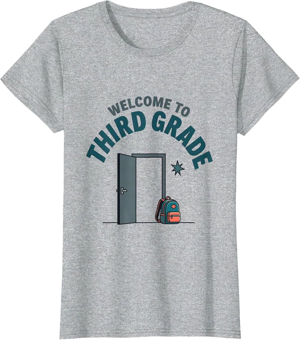 Welcome To Third Grade Playful Teacher Student Back T-Shirt - Heather Grey
