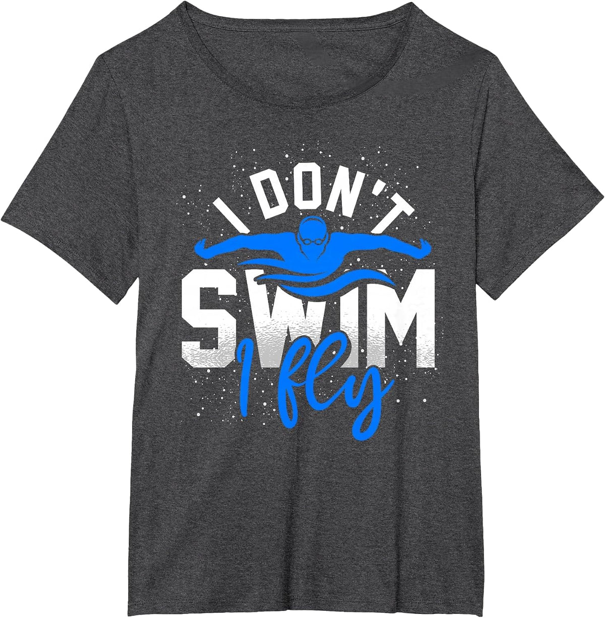 Funny Swimmer Swimming Athlete Aquatic Sport Swim Swimming T-Shirt - Dark Heather Grey