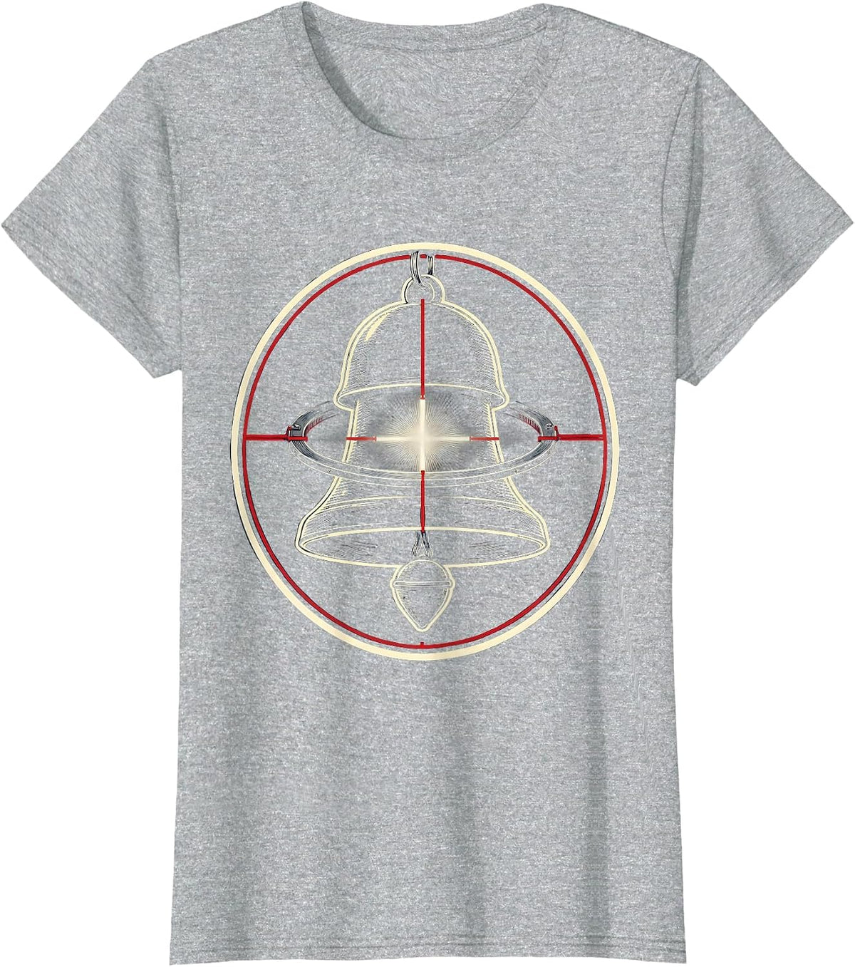 Exploded Christmas Bell Radiology Tech Humor T-Shirt - Heather Grey