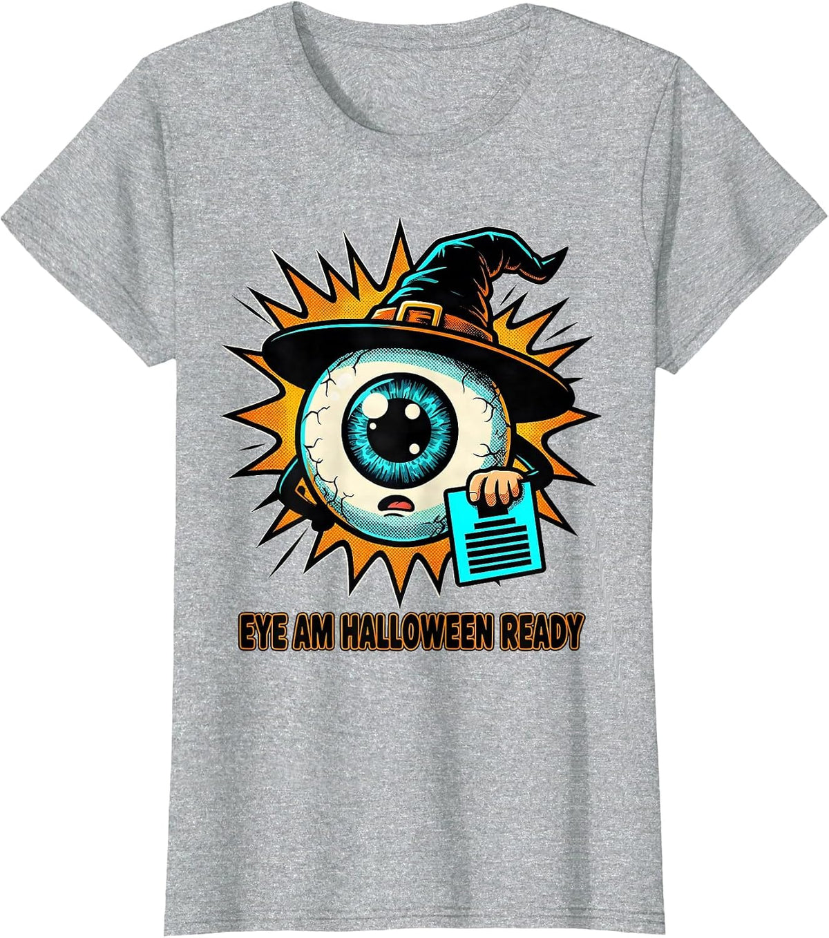 Eye Am Halloween Ready Pop Art Optometrist Halloween Costume T-Shirt - Heather Grey
