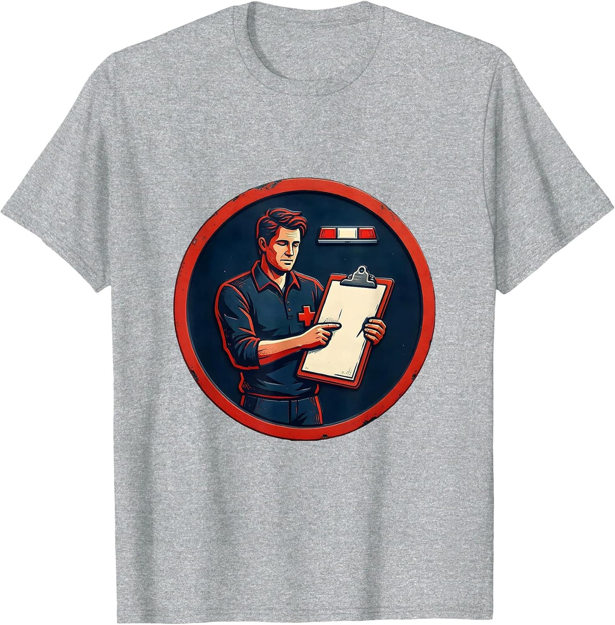 Men's EMT Mannequin Deadpan Humor Paramedic Gift T-Shirt - Heather Grey
