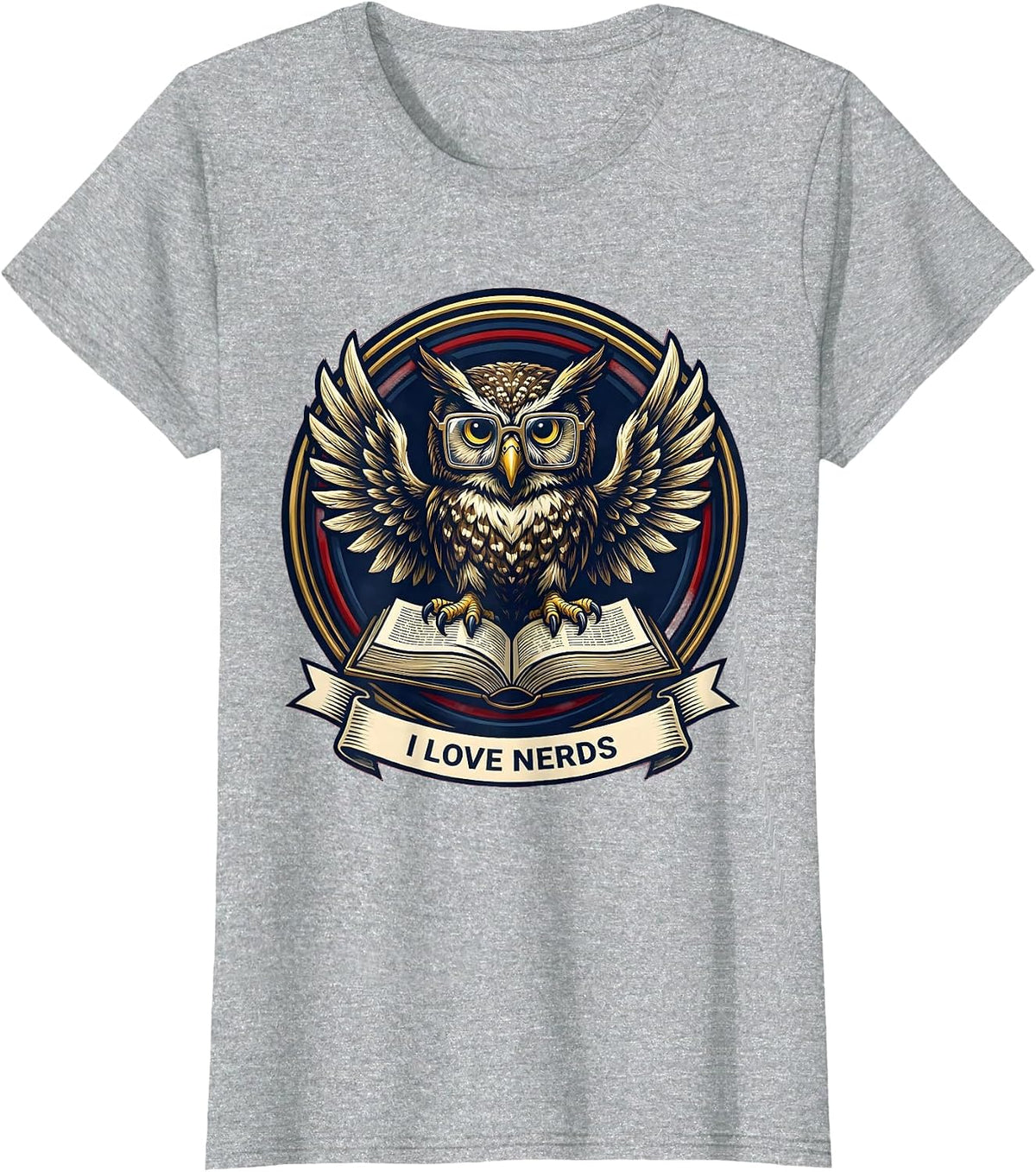 I Love Nerds Funny Geek Humor Nerd Lover Novelty T-Shirt - Heather Grey