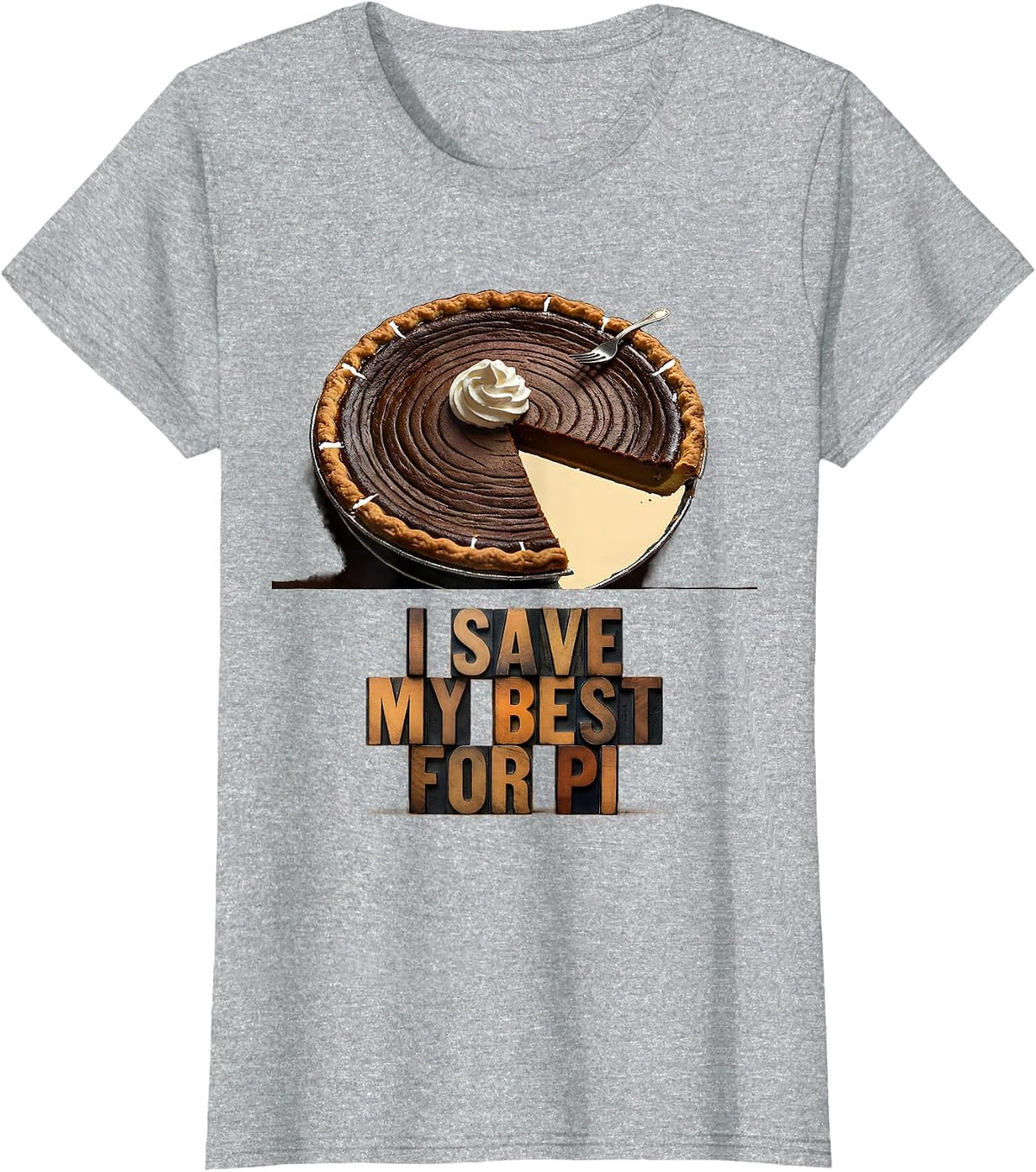 I Save My Best For Pi Funny Pumpkin Pie Thanksgiving Humor T-Shirt - Heather Grey