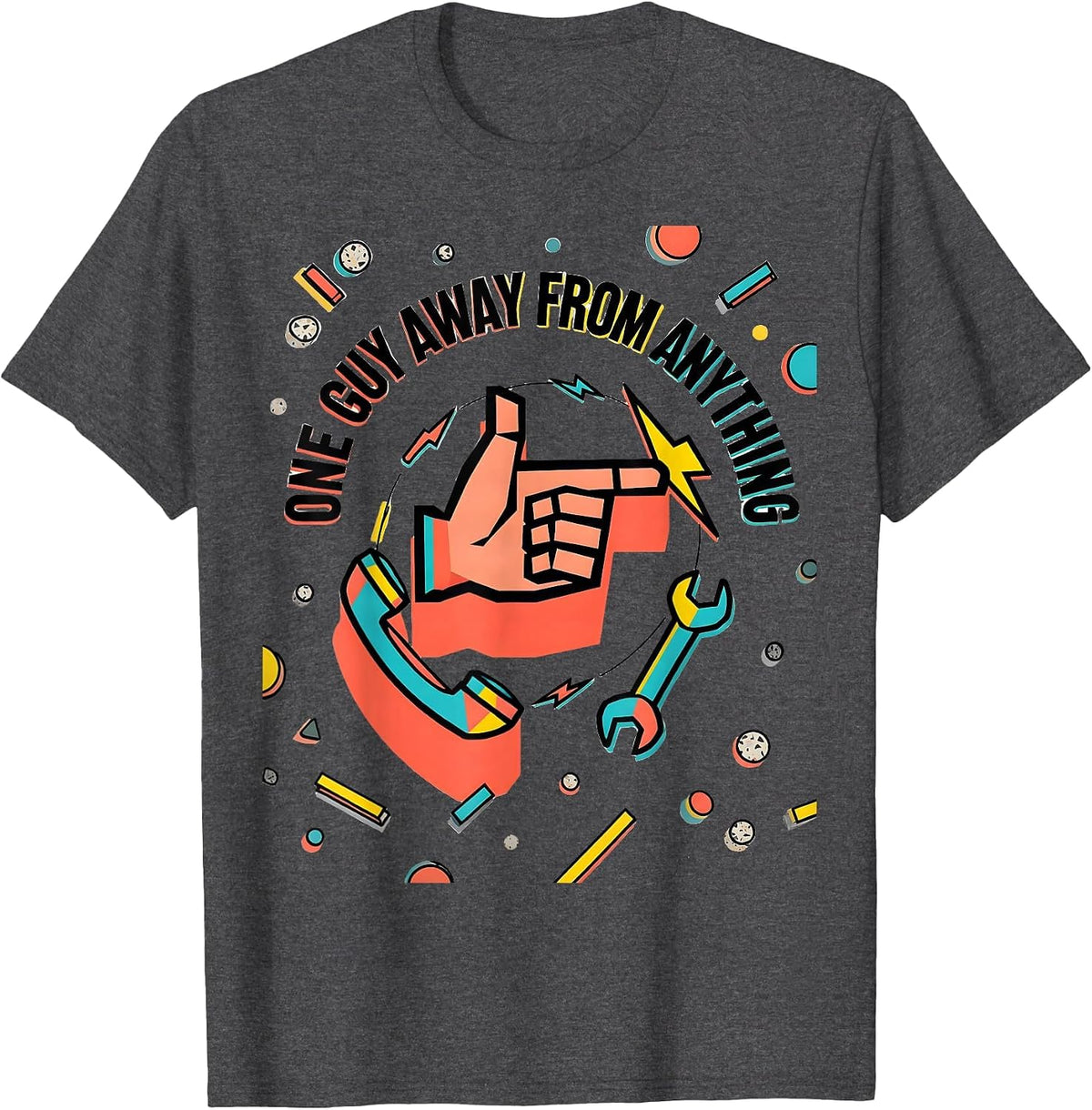 I Cant But I Know A Guy Funny Networking Design T-Shirt - Dark Heather Grey