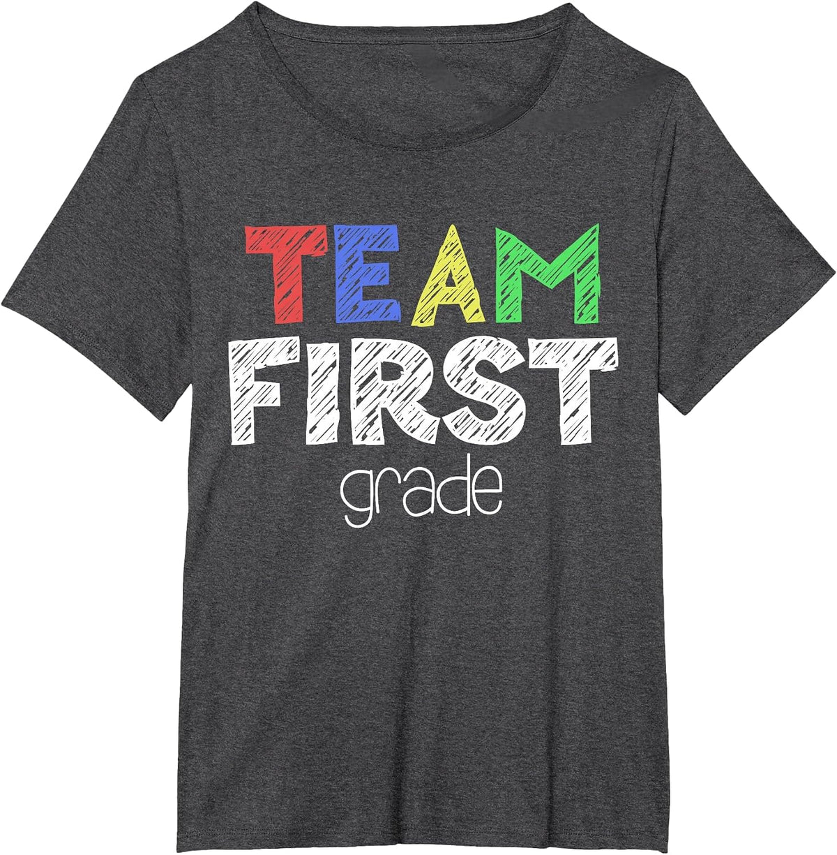 Team First Grade Shirt 1st Grade Boy Girl Back to School T-Shirt - Dark Heather Grey